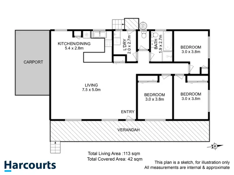Floorplan of Homely house listing, 44 Cemetery Road, Dover TAS 7117