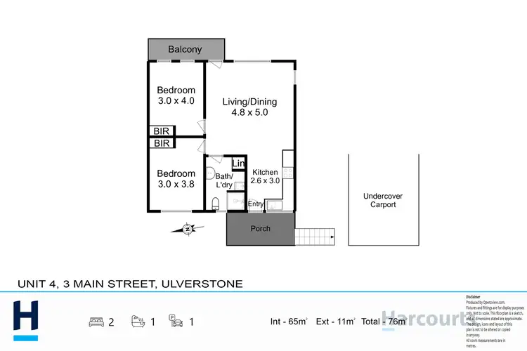 Floorplan of Homely unit listing, 4/3 Main Street, Ulverstone TAS 7315