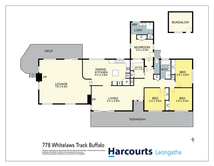 Floorplan of Homely rural property listing, 778 Whitelaw Track, Buffalo VIC 3958