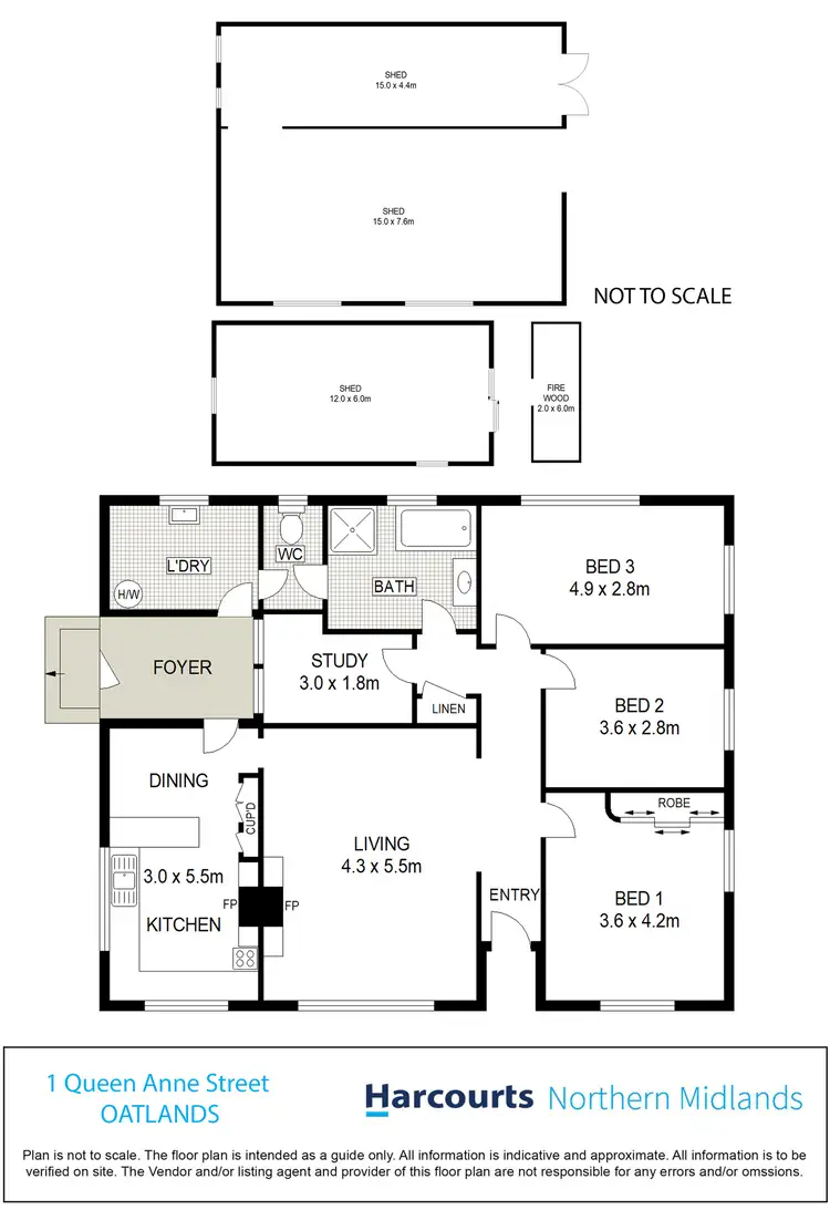 Floorplan of Homely house listing, 1 Queen Anne Street, Oatlands TAS 7120