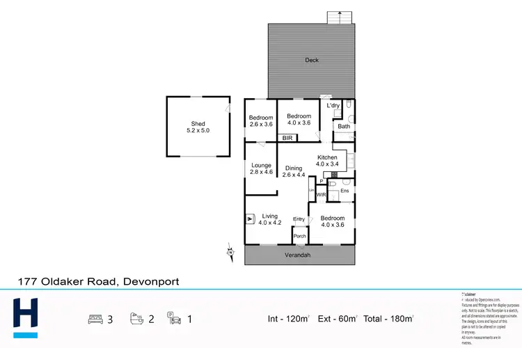 Floorplan of Homely house listing, 177 Oldaker Street, Devonport TAS 7310