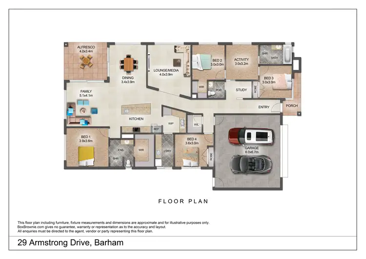 Floorplan of Homely house listing, 29 Armstrong Drive, Barham NSW 2732