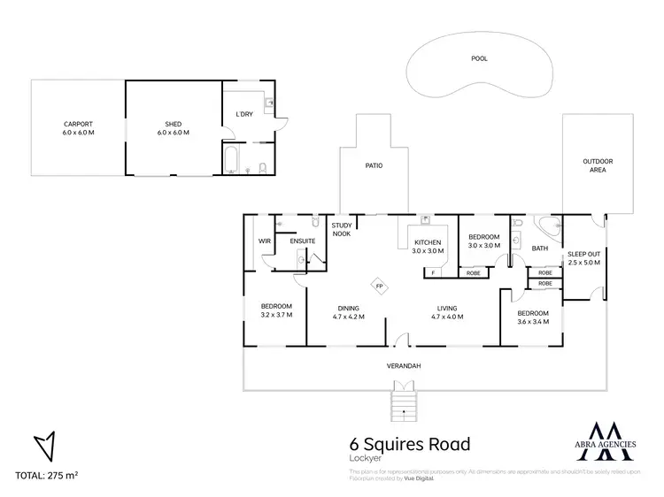 Floorplan of Homely rural property listing, 6 Squires Road, Lockyer QLD 4344