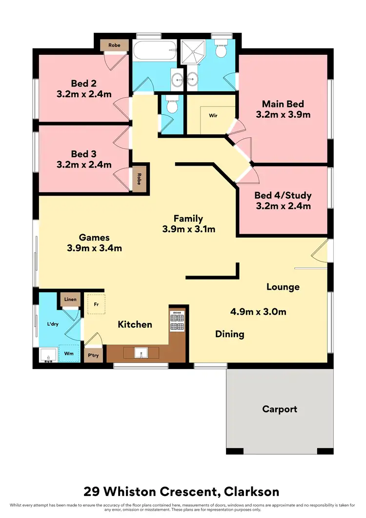 Floorplan of Homely house listing, 29 Whiston Crescent, Clarkson WA 6030