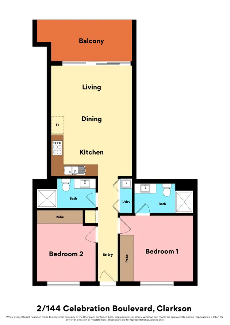Floorplan of Homely apartment listing, 2/144 Celebration Boulevard, Clarkson WA 6030