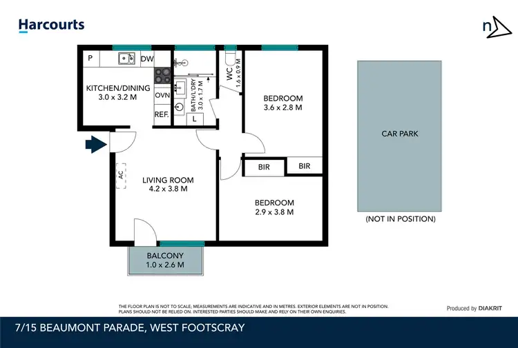 Floorplan of Homely unit listing, 7/15 Beaumont Parade, West Footscray VIC 3012