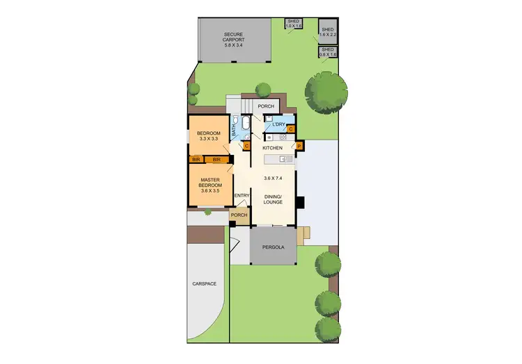 Floorplan of Homely unit listing, 1/13 Moroney Street, Boronia VIC 3155