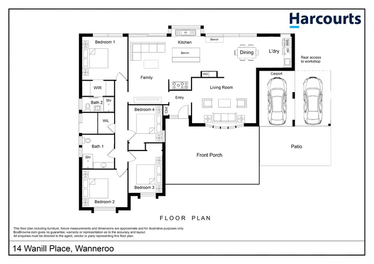 Floorplan of Homely house listing, 14 Wanill Place, Wanneroo WA 6065