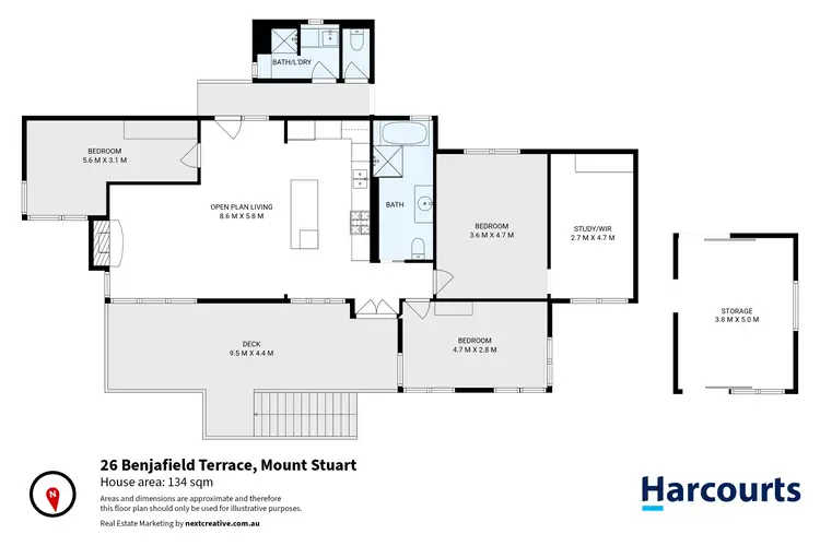 Floorplan of Homely house listing, 26 Benjafield Terrace, Mount Stuart TAS 7000