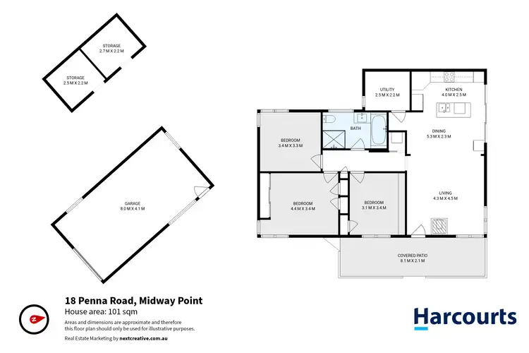 Floorplan of Homely house listing, 18 Penna Road, Midway Point TAS 7171