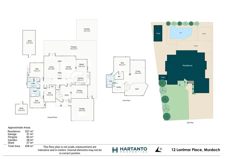 Floorplan of Homely house listing, 12 Lorrimar Place, Murdoch WA 6150