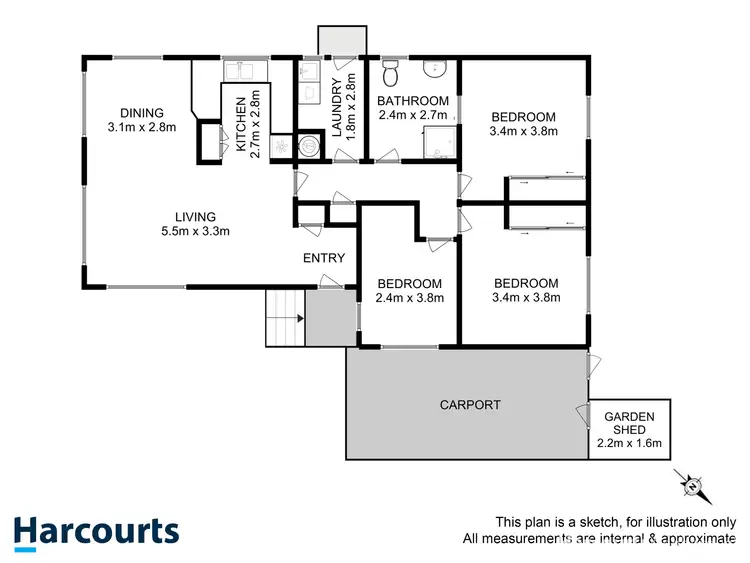Floorplan of Homely villa listing, 3/16 Pearsall Avenue, Blackmans Bay TAS 7052