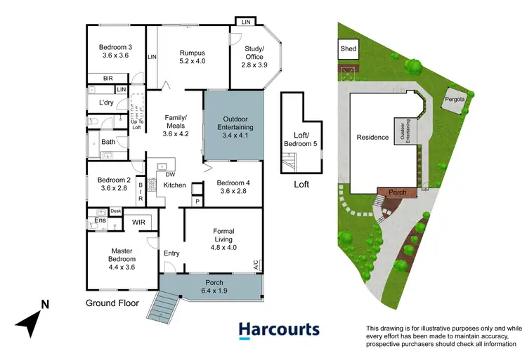 Floorplan of Homely house listing, 5 Adobe Court, Vermont VIC 3133