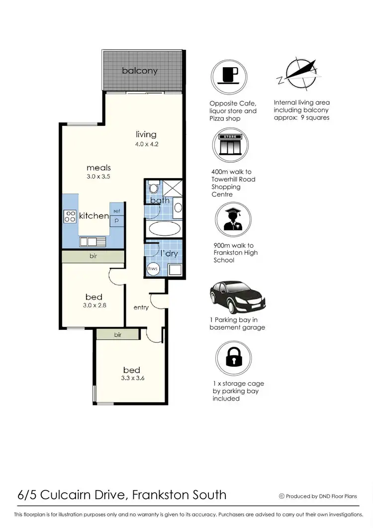 Floorplan of Homely unit listing, 6/5 Culcairn Drive, Frankston South VIC 3199