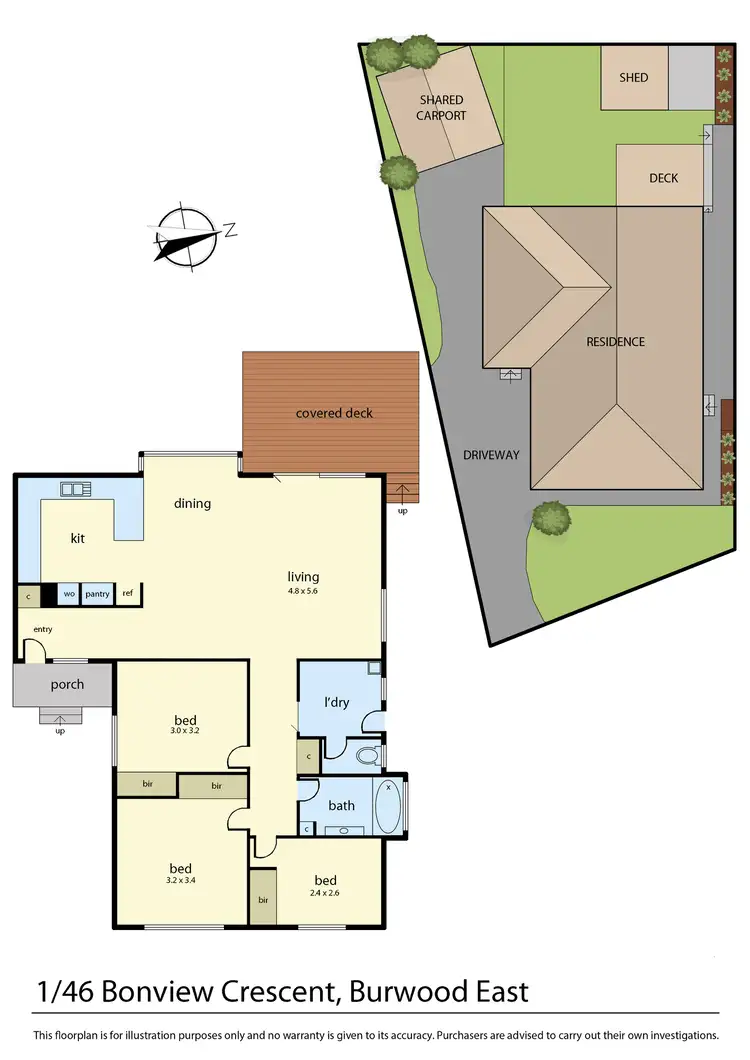 Floorplan of Homely unit listing, 1/46 Bonview Crescent, Burwood East VIC 3151