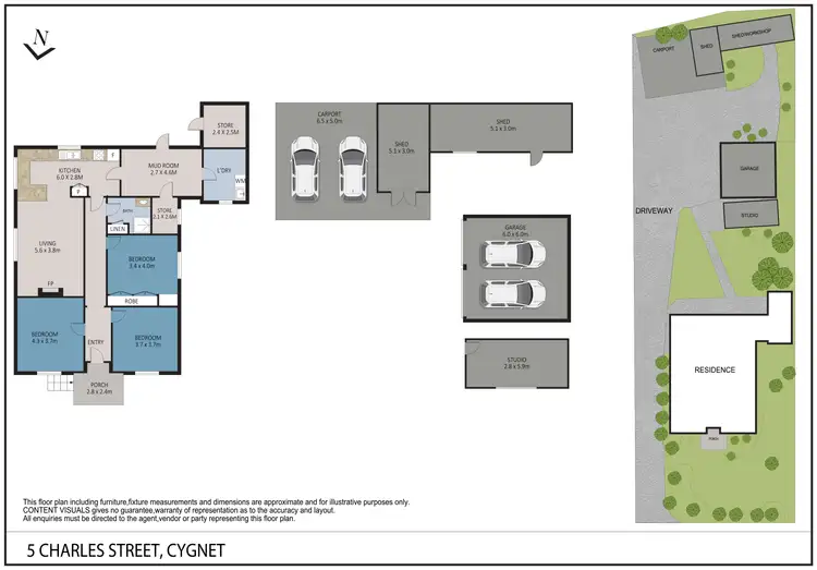 Floorplan of Homely house listing, 5 Charles Street, Cygnet TAS 7112