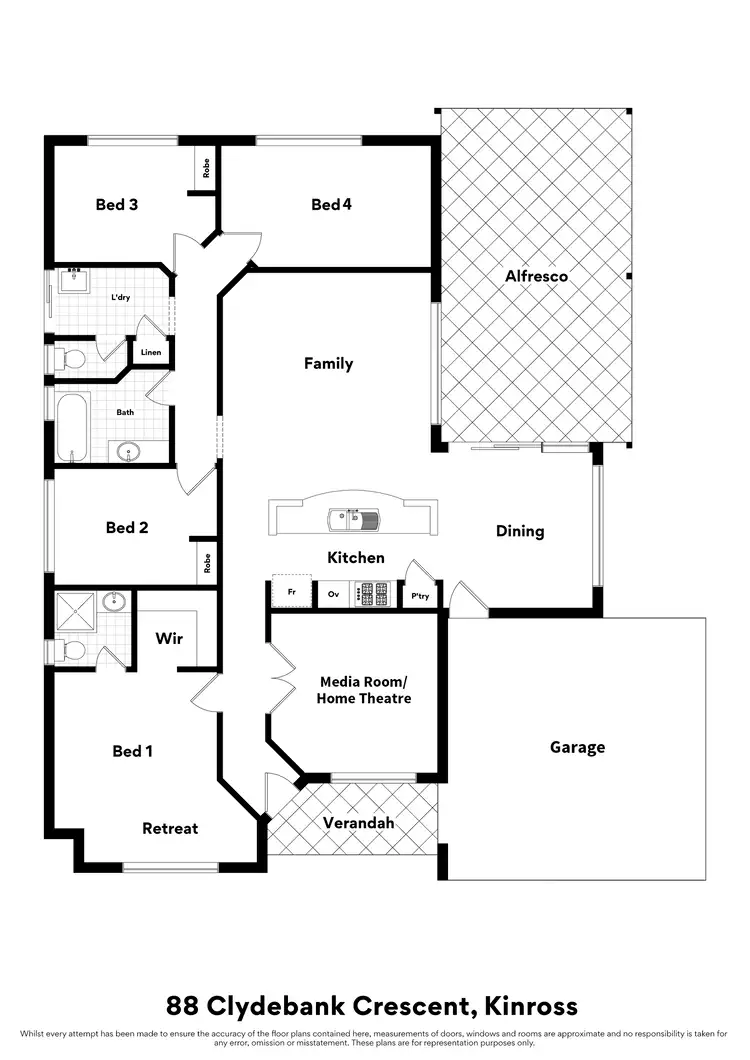 Floorplan of Homely house listing, 88 Clydebank Crescent, Kinross WA 6028