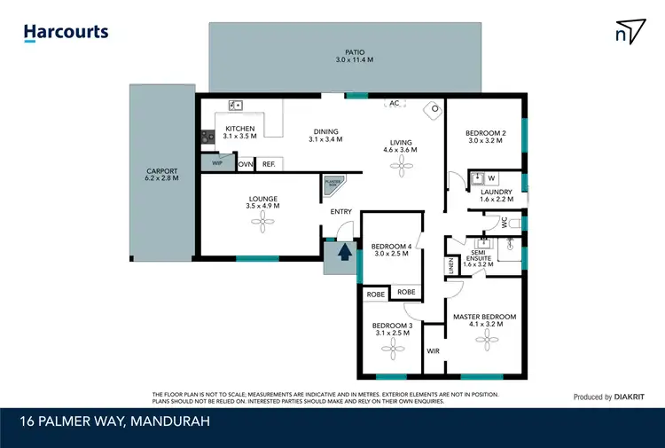 Floorplan of Homely house listing, 16 Palmer Way, Mandurah WA 6210