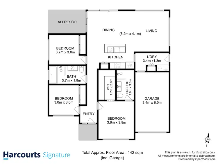 Floorplan of Homely unit listing, 1 & 2/1 Lowmore Avenue, Rokeby TAS 7019