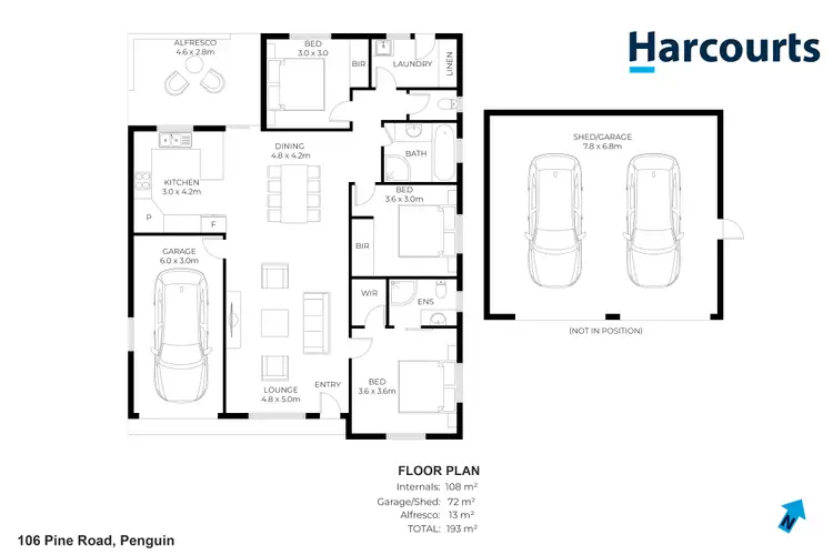 Floorplan of Homely house listing, 106 Pine Road, Penguin TAS 7316