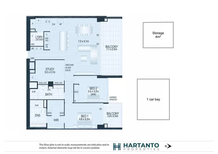 Floorplan of Homely apartment listing, 1301/3 Kintail Road, Applecross WA 6153