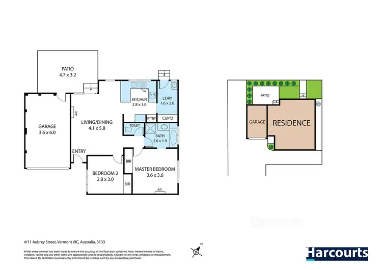 Floorplan of Homely townhouse listing, 4/11 Aubrey Street, Vermont VIC 3133