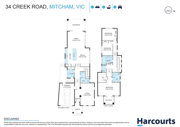 Floorplan of Homely house listing, 34 Creek Road, Mitcham VIC 3132