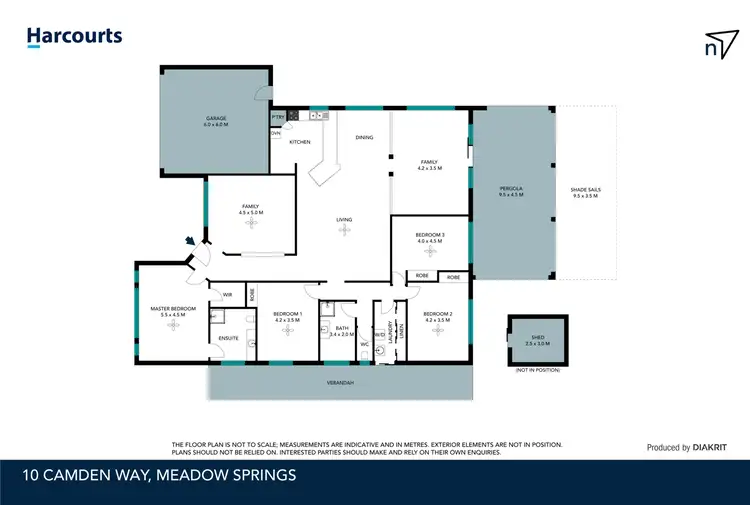 Floorplan of Homely house listing, 10 Camden Way, Meadow Springs WA 6210