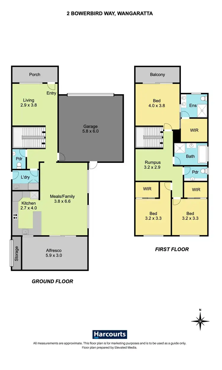 Floorplan of Homely house listing, 2 Bowerbird Way, Wangaratta VIC 3677
