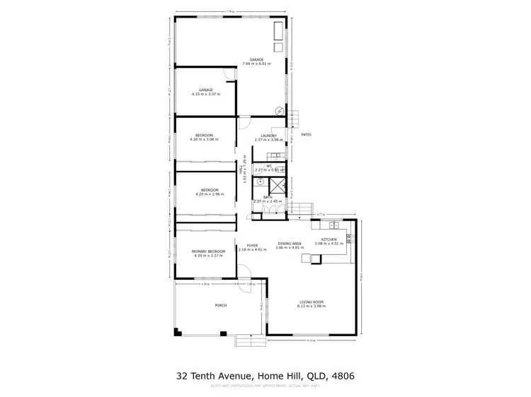 Floorplan of Homely house listing, 32 Tenth Avenue, Home Hill QLD 4806