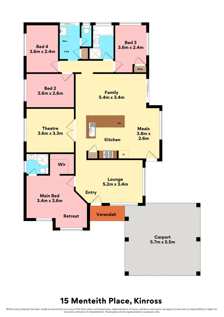 Floorplan of Homely house listing, 15 Menteith Place, Kinross WA 6028