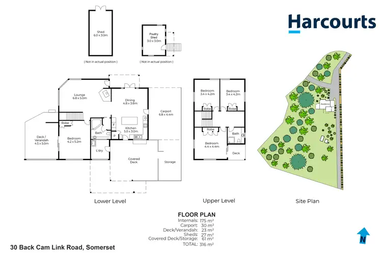 Floorplan of Homely house listing, 30 Back Cam Link Road, Elliott TAS 7325