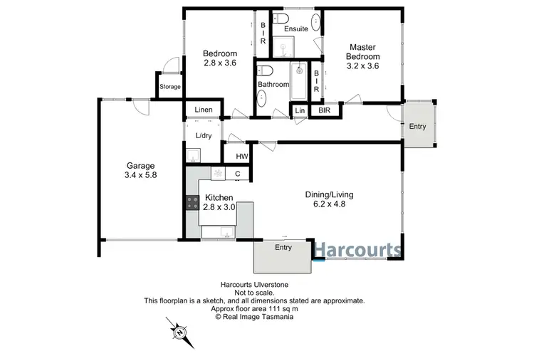 Floorplan of Homely unit listing, 1/17A Victoria Street, Ulverstone TAS 7315