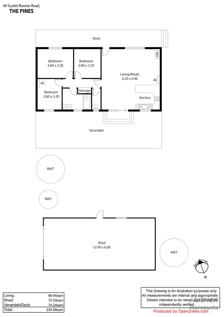Floorplan of Homely house listing, 44 Scarlet Runner Road, The Pines SA 5577