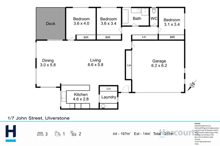 Floorplan of Homely house listing, 1/7 John Street, Ulverstone TAS 7315