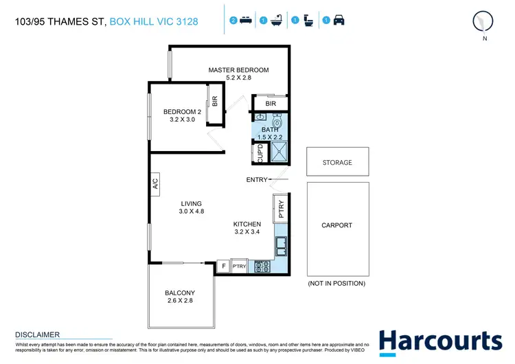 Floorplan of Homely apartment listing, 103/95 Thames Street, Box Hill VIC 3128