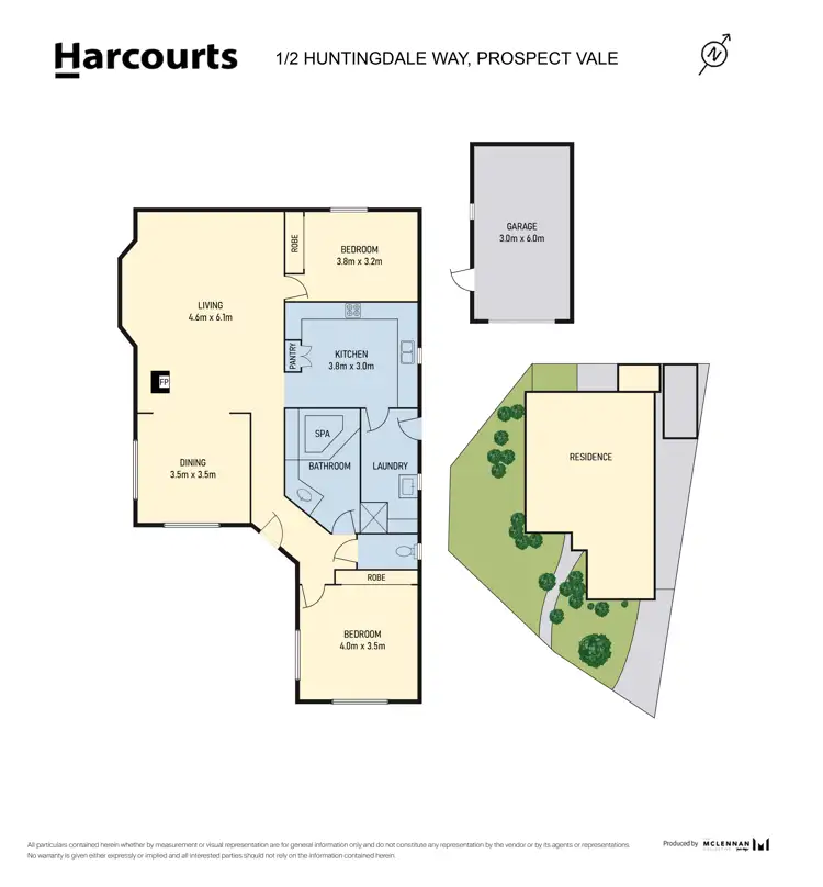 Floorplan of Homely unit listing, 1/2 Huntingdale Way, Prospect Vale TAS 7250