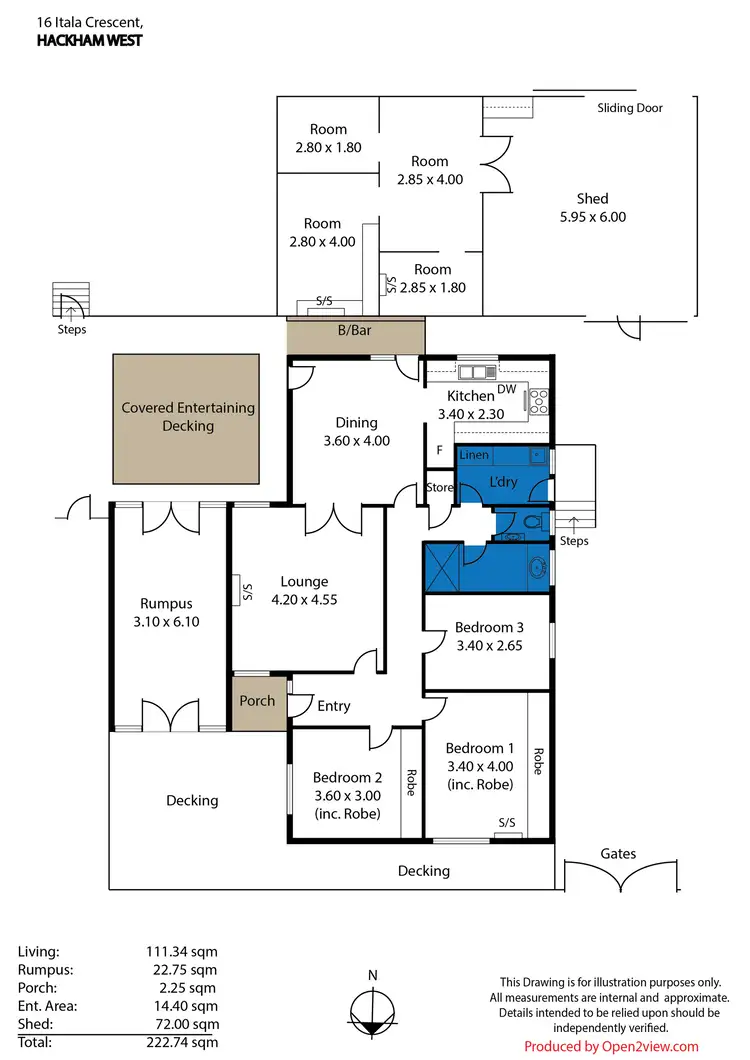 Floorplan of Homely house listing, 16 Itala Crescent, Hackham West SA 5163