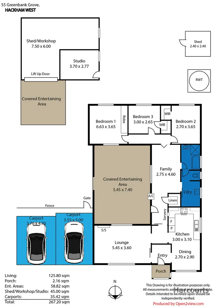 Floorplan of Homely house listing, 55 Greenbank Grove, Hackham West SA 5163