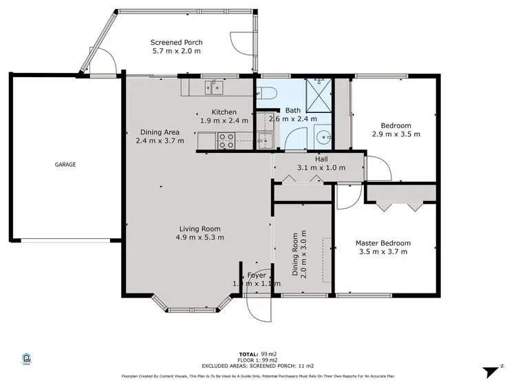 Floorplan of Homely unit listing, 399 Village Drive, Kingston TAS 7050