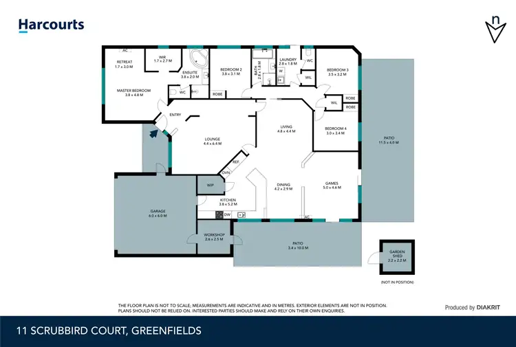 Floorplan of Homely house listing, 11 Scrubbird Court, Greenfields WA 6210