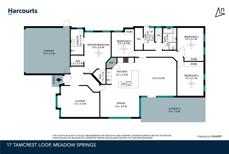 Floorplan of Homely house listing, 17 Tamcrest Loop, Meadow Springs WA 6210