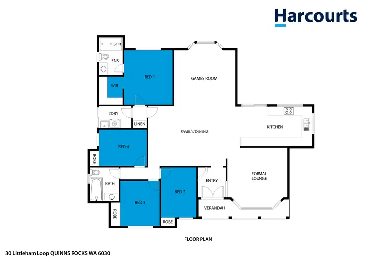 Floorplan of Homely house listing, 30 Littleham Loop, Quinns Rocks WA 6030