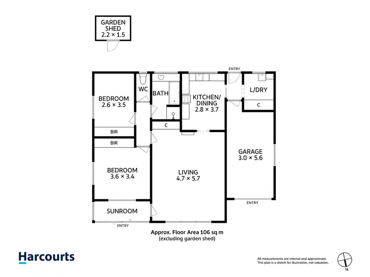 Floorplan of Homely house listing, 3/2 Monnington Street, Upper Burnie TAS 7320