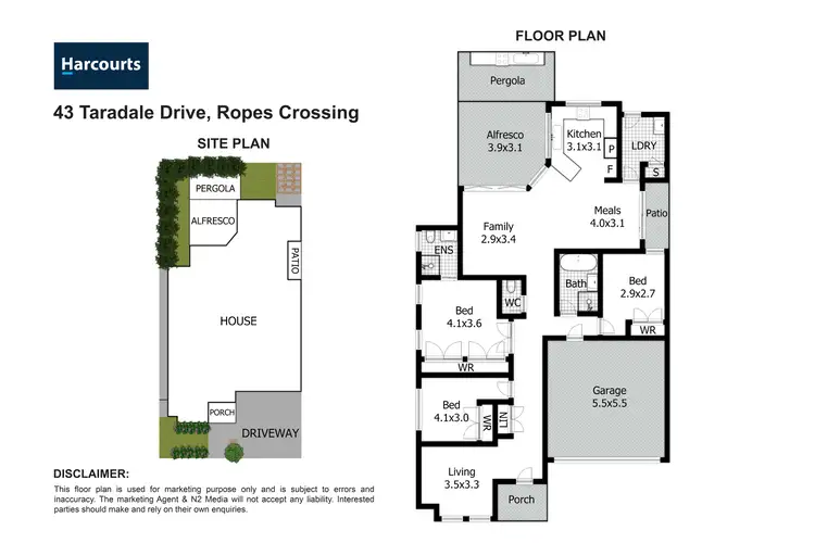 Floorplan of Homely house listing, 43 Taradale Drive, Ropes Crossing NSW 2760