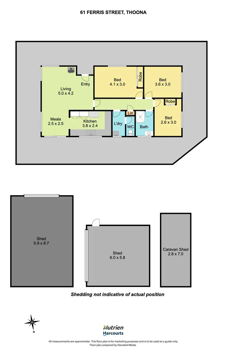 Floorplan of Homely house listing, 61 Ferris Street, Thoona VIC 3726