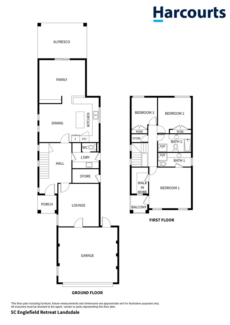 Floorplan of Homely unit listing, 5C Englefield Retreat, Landsdale WA 6065