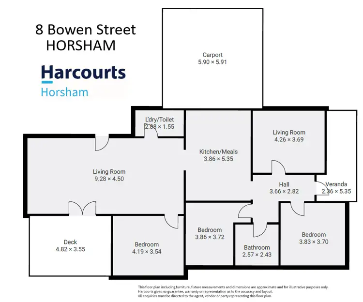 Floorplan of Homely house listing, 8 Bowen Street, Horsham VIC 3400