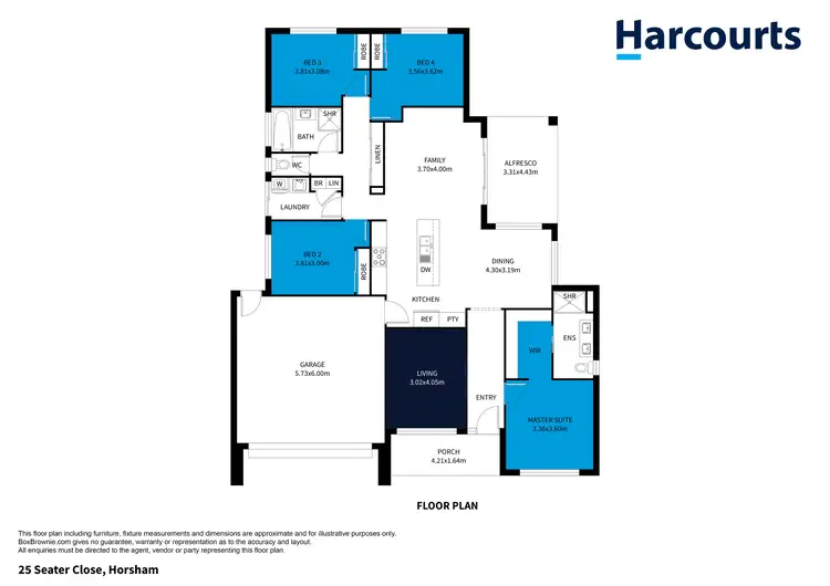 Floorplan of Homely house listing, 25 Seater Close, Horsham VIC 3400