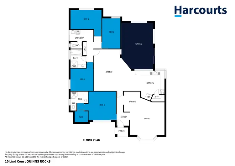Floorplan of Homely house listing, 10 Lind Court, Quinns Rocks WA 6030